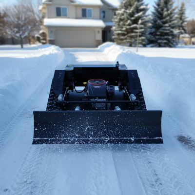 VTLM800 Cortador de césped en pendiente con rieles controlado a distancia de grado industrial, accesorio de arado de nieve, marco reforzado, bajo mantenimiento