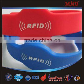MDW13 High Quality Custom Debossed RFID Silicone Wristband With Color Filled photo-5