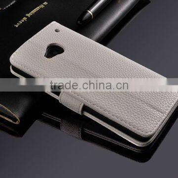 Fashionable Phone Accessory of High Quality PU Leather Stand Card Holders Inside Hand Made Cell Phone Case Bag for HTC One M7 photo-6