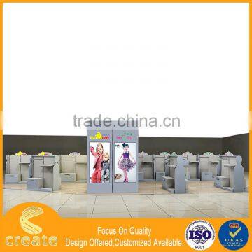High End Children Wooden Shoe/clothing Display Showcase for Shopping Mall,store,sales Booth photo-4
