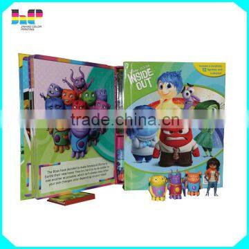 2016 lovely children cardboard books printing with box& toy