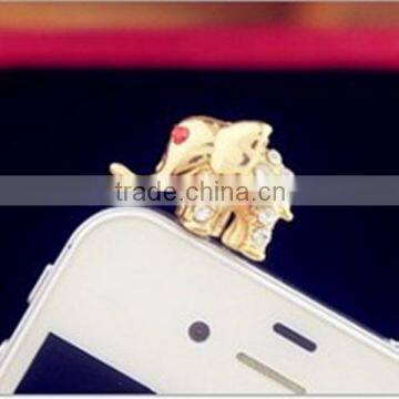 Hot Selling Crystal Elephant Dust Plugs ,Crystal Elephant Dust Plugs for iPhone