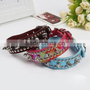 Factory direct creative new rivet collar premium pet supplies high quality leather dog collar