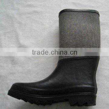 Rubber Boots with Cloth Cover garden shoes