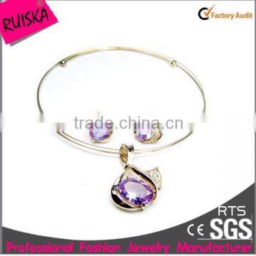 Top Design diamond neckalce and earring set