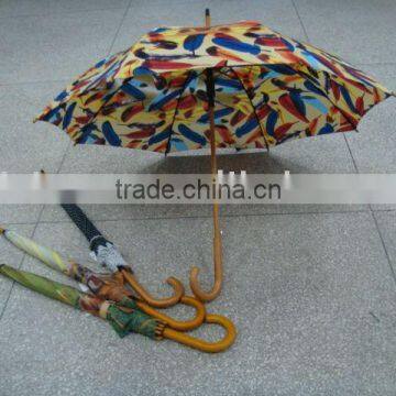 wooden straight umbrella