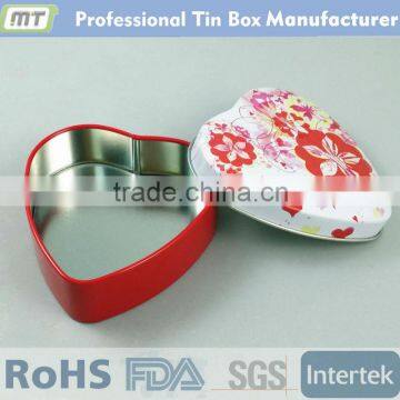 customized designed heart shaped mint tin