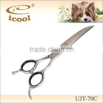 UJT-70C VG10 Stainless steel grooming cutting scissors with bend blades for curved trimmer