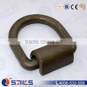 china carbon steel forged square d rings with weldable cast wrap