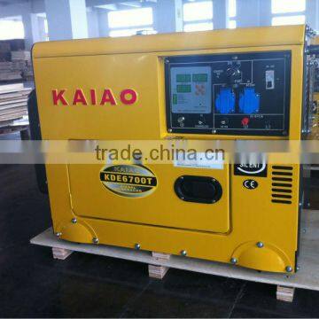 Generator Power 220v 5kw generator diesel silent small KAIAO GENERATOR KDE6700T