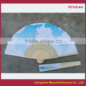 2015 Unique Gift Decorative Cartoon Bamboo Paper Folding Hand Fan