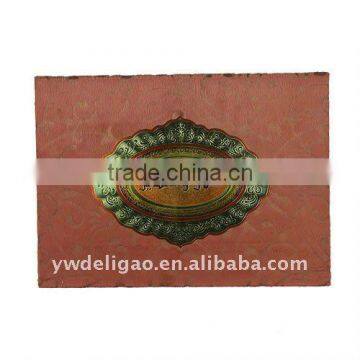 Colored Oval Foil Stamping Logo Embossed Flocking Cloth Arabia Honor Certificate, Foil Stamping, Good Quality Certificate