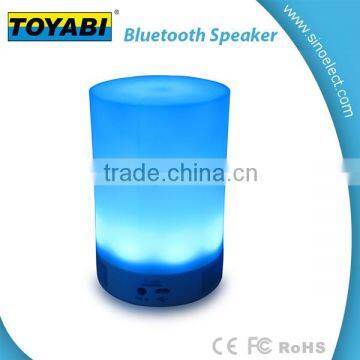 Bluetooth Bedroom Speaker Portable Multifunction Wirless Speaker With LED Lamp Support USB port and TF CARD