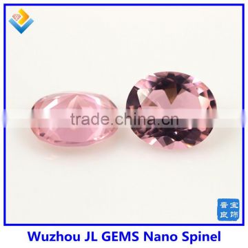 wholesale high quality Synthetic oval light pink Nano Spinel 271#