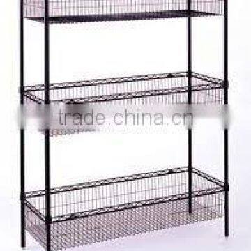 3 layer light duty wire basket shelving