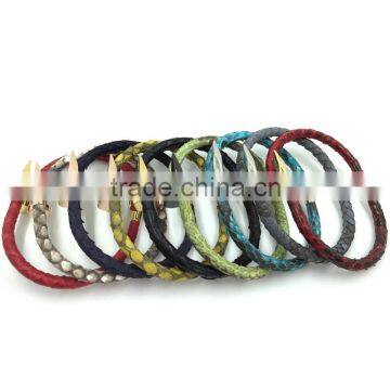 Top Designer Nail Design Bracelet With Real Python Skin Cover photo-6
