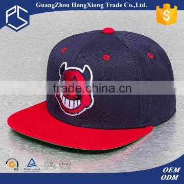 New design custom red and bluet 3d embroidery snapback hat