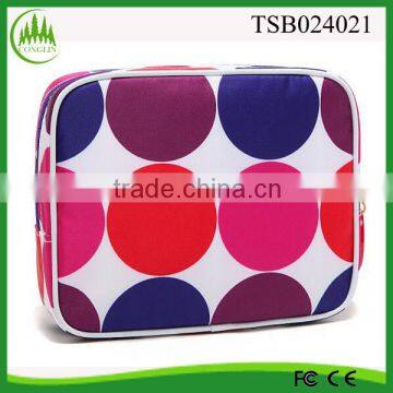 china wholesale alibaba polka dots women cosmetic wash bag