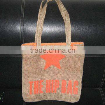 Fashion eco-friendly printing coating jute bag