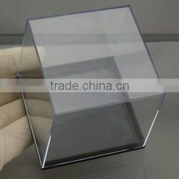 NEW ACRYLIC DISPLAY BOX Cabinet 80 x 80 x 78 mm BLACK BASE photo-2