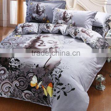 2016 Fashion Reactive Printed Flower 100% Natural Cotton 3d Bed Cover Set photo-2