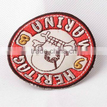 Wholesale price custom embroidery wolf patches for kameez