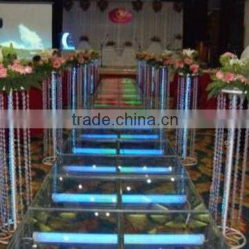 Hot Seling Aluminum Acrylic Portable Stage With Wheelchair Ramp for 80cm High Stage With Landing and Guard Rails photo-2