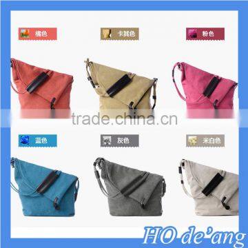 Hogift Hot Selling Canvas Casual Crossbody Bag Tote Bag Fashion Bag