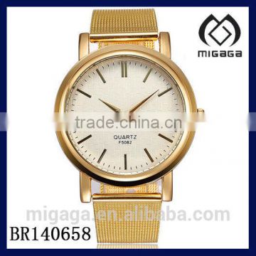 gold plating fashion alloy watch for women women's cheap alloy watch