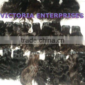 Indian wavy short hair remy / silky soft wavy hair remy