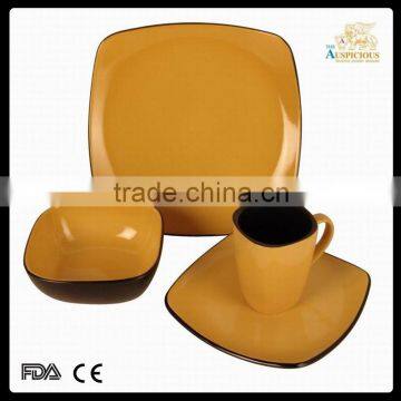 16pcs Square Shape Stoneware Dinner Set for Africa photo-2