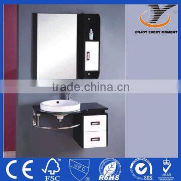 Slim Black&White Hanging PVC Bathroom Basin Cabinet