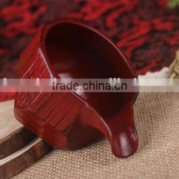 With a Mouth Wooden Wine Glass photo-2