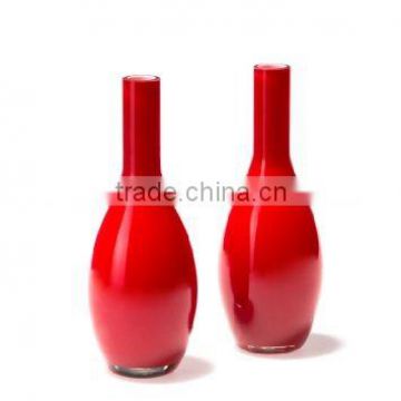 Mercury Glass Vase, Red Mercury Glass, Decorative Glass Vase