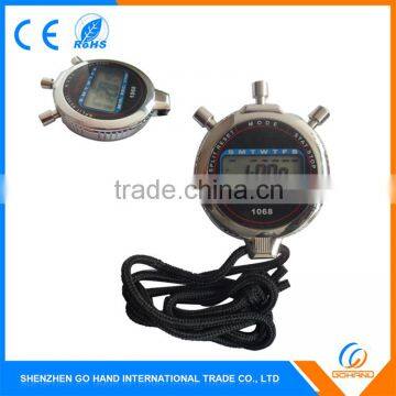 Professional Handheld Single Channel Memory Multifunction Metal Stopwatch