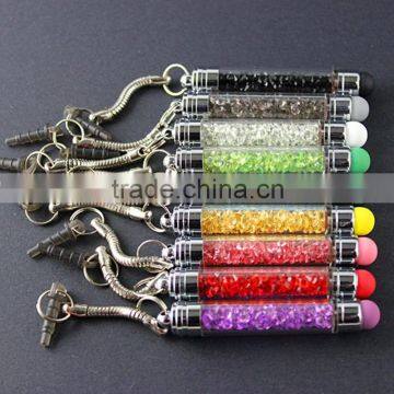 TCR-0903 mini crystal touch pen , bling crystal stylus pen for smartphone