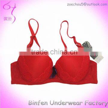 Jacquard Lace Quarter Cup Push Up Women Nice Sexy Bra