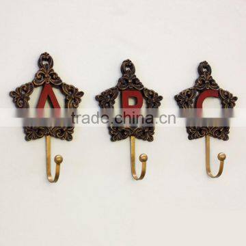 Beautiful Fashion Wholesale Curtain Wall Mount Hook, polyresin Wall Hook Coat Hook