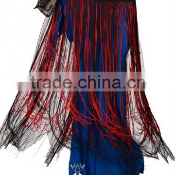 Long Flowing Tassel Belly Dance Sexy Hip Scarf of Tribal Style