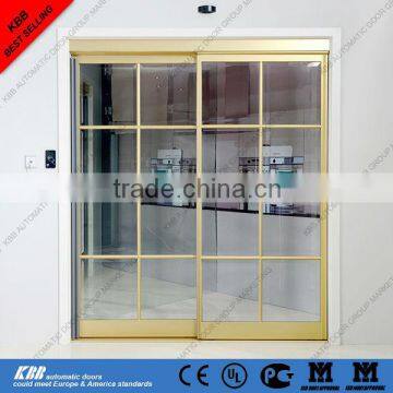 Automatic interior residential door with battery