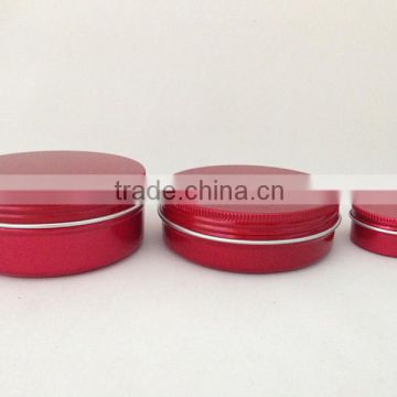 round aluminum can with screw cap