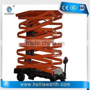 Portable folding self propelled scissor lift platform