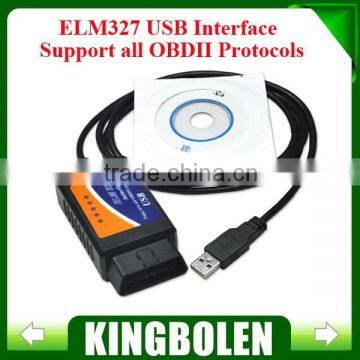 2015 High Quality 3 Years Warranty OBD/OBDII Scanner ELM 327 Car Diagnostic Scanner ELM327 USB Diagnostic Scanner