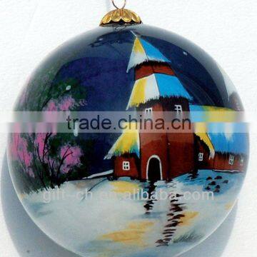 Christmas Glass Ball/ Inside painted Glass Ball