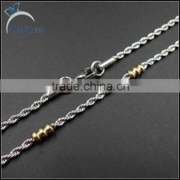 stainless steel rope chain necklace jewelry