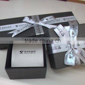 new arrival leather jewelry gift box packaged with cardboard ribbon box