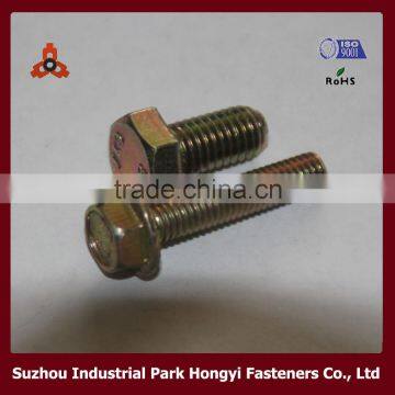 Carbon Steel Hex Yellow Color Furniture Screws And Bolts