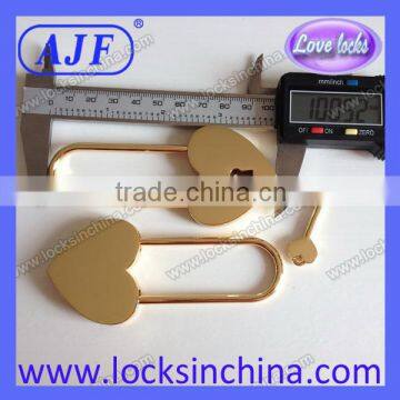 Big Heart Shape Brass Love Lock for Lovers Gift photo-2