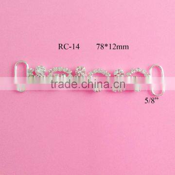 Stock hot selling rhinestone connector for headband/hairwear(RC-14)