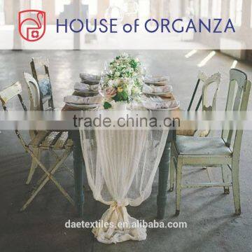 2015 Beautiful Organza Runner Table Linen for Wedding Decoration photo-3